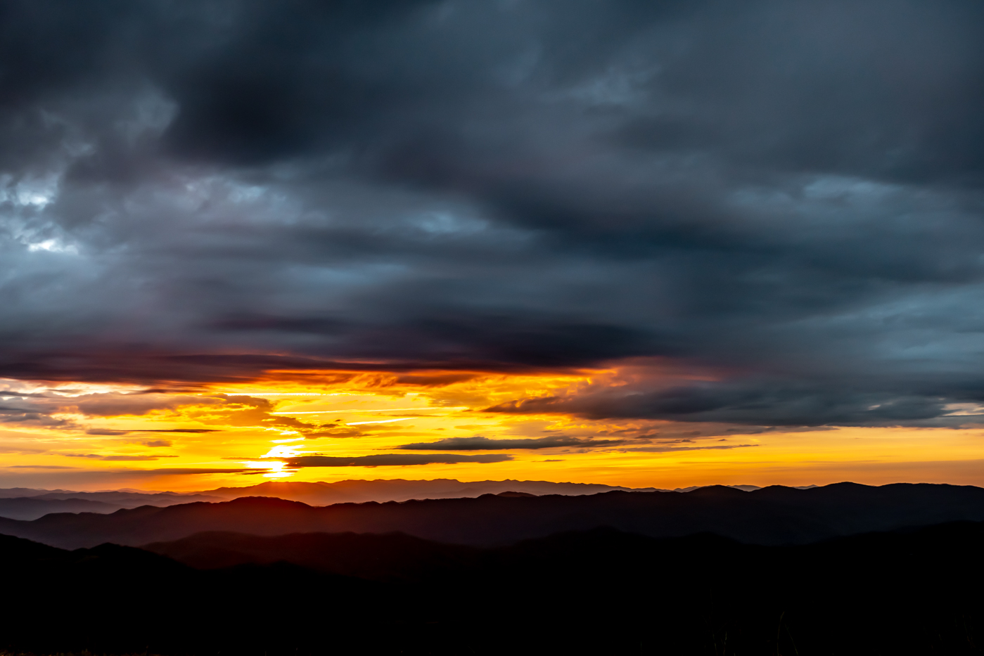 sunset from max patch, nc