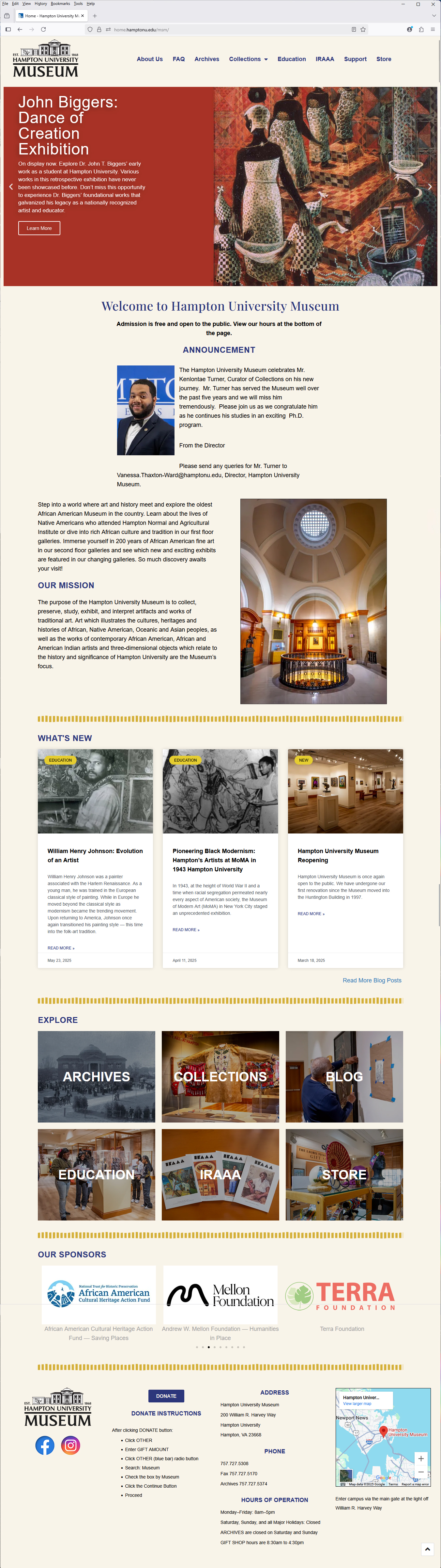Hampton University Museum Website